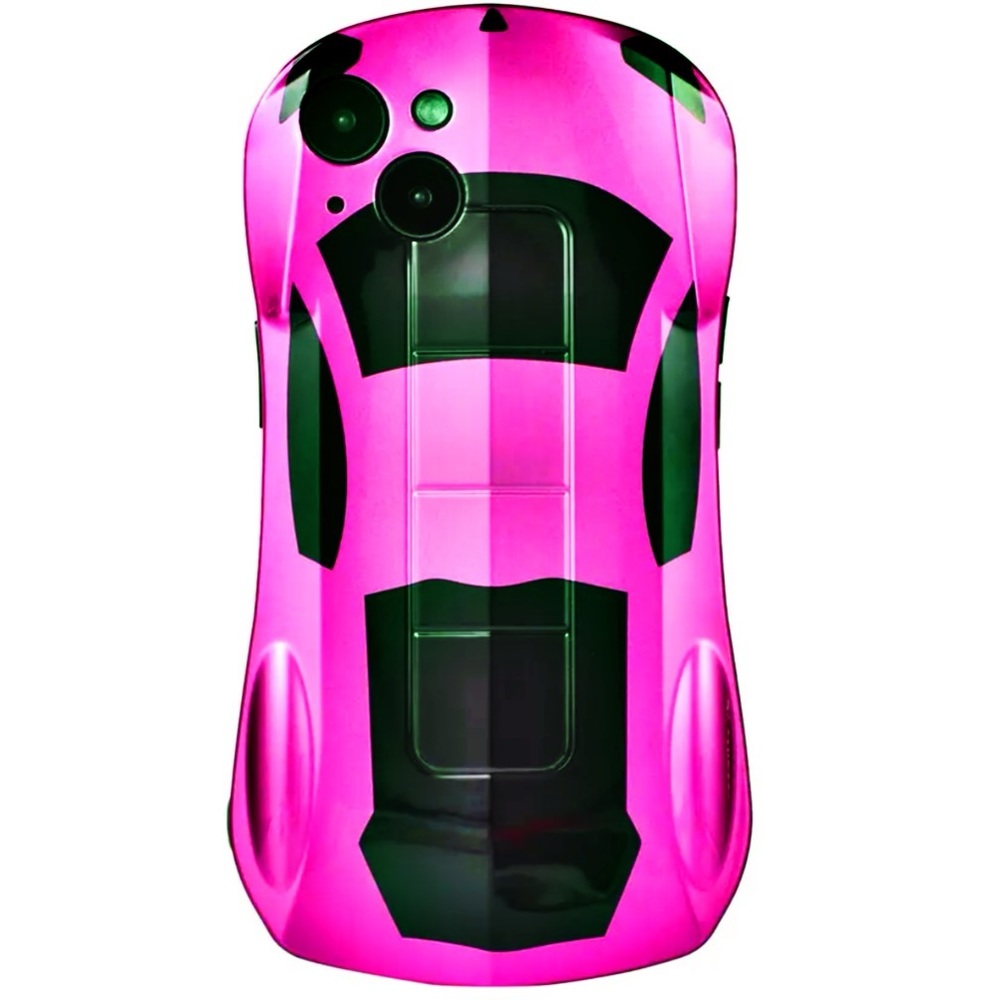 iPhone XR Barbie Pink 3D Sports Car Shockproof Phone Case